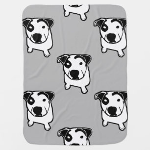 Pit Bull T-Bone Graphic Baby Blanket
