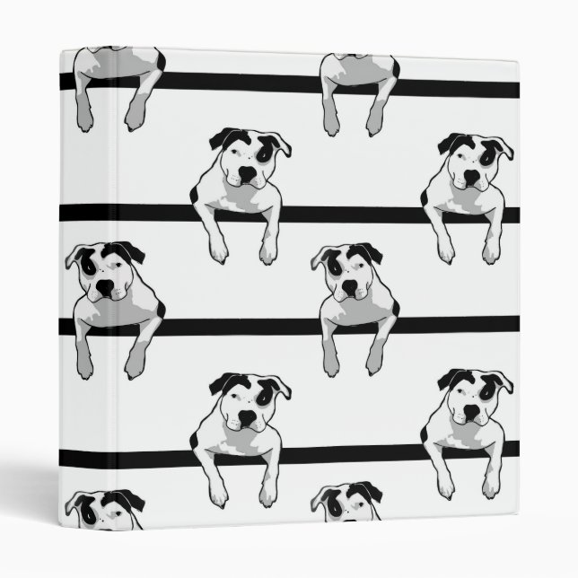 Pit Bull T-Bone Graphic Binder (Front/Spine)