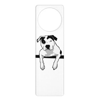 Pit Bull T-bone Graphic Door Hanger by ButThePitBull at Zazzle