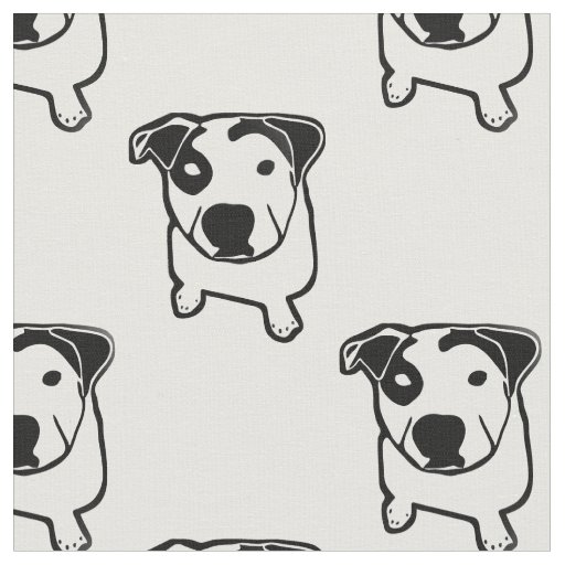 Pit Bull T-Bone Graphic Fabric