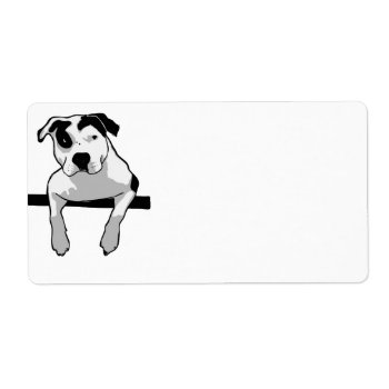 Pit Bull T-bone Graphic Label by ButThePitBull at Zazzle