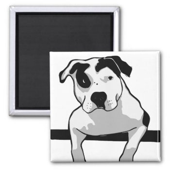Pit Bull T-bone Graphic Magnet by ButThePitBull at Zazzle
