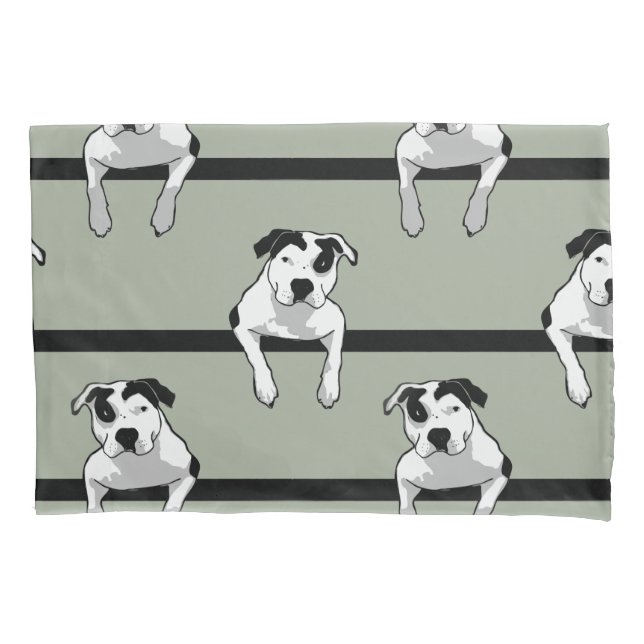 Pit Bull T-Bone Graphic Pillowcase (Front)