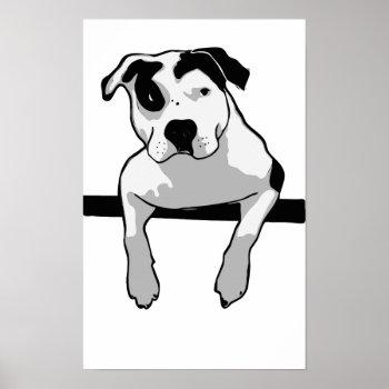 Pit Bull T-bone Graphic Poster by ButThePitBull at Zazzle