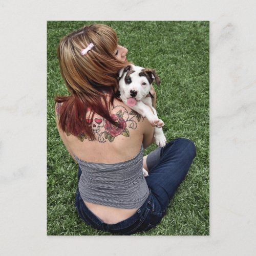 Pit Bull T_Bone Lucky Puppy Postcard