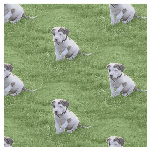 Pit Bull T-Bone Puppy Fabric
