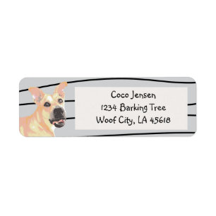 Pit Bull Tan Dog Label