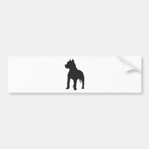 Pit Bull Terrier Black Silhouette Bumper Sticker