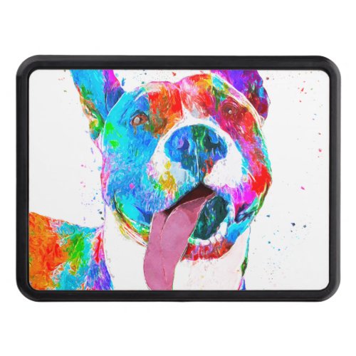 Pit Bull Terrier Colorful Pop Art Hitch Cover