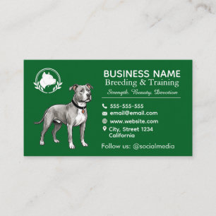 Pit Bull Terrier Kennel & Breeder Professional  Business Card