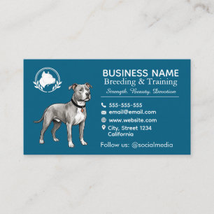 Pit Bull Terrier Kennel & Breeder Professional  Business Card