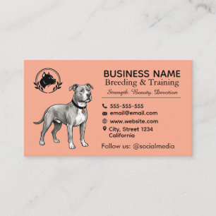 Pit Bull Terrier Kennel & Breeder Professional Business Card