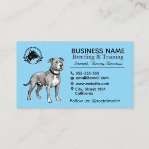 Pit Bull Terrier Kennel & Breeder Professional  Business Card