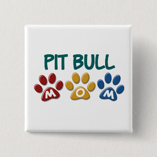 PIT BULL TERRIER Mom Paw Print 1 Pinback Button