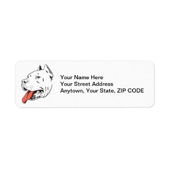 Pit Bull Terrier Personalized Return Address Label by dogbreedgiftshop at Zazzle