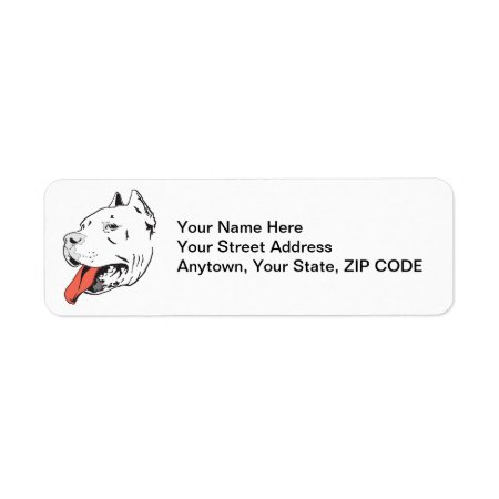 Pit Bull Terrier Personalized Return Address Label