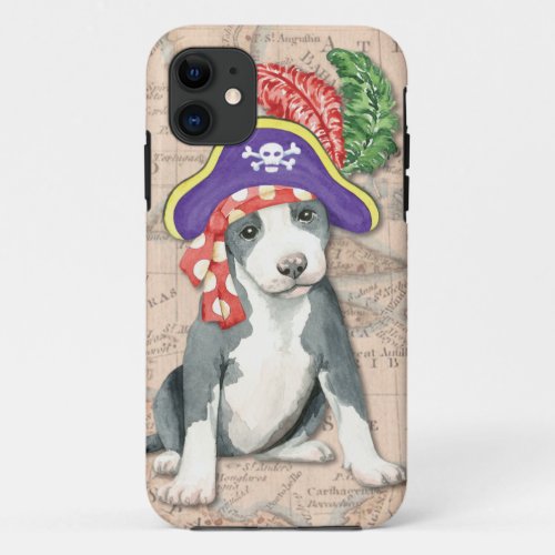 Pit Bull Terrier Pirate iPhone 11 Case
