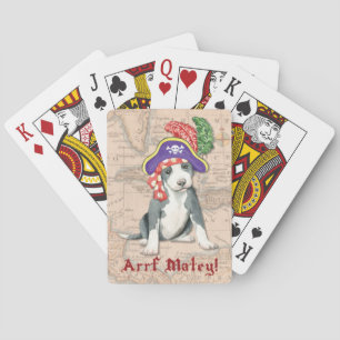Pit Bull Terrier Pirate Poker Cards