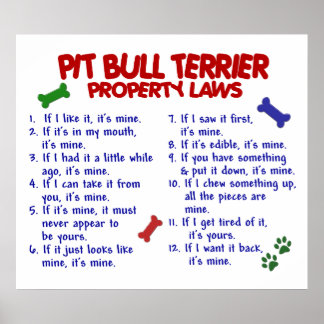 PIT BULL TERRIER PL2 POSTER