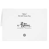 Pit Bull Terrier Pup Card - "Mikey" (Back Horizontal)