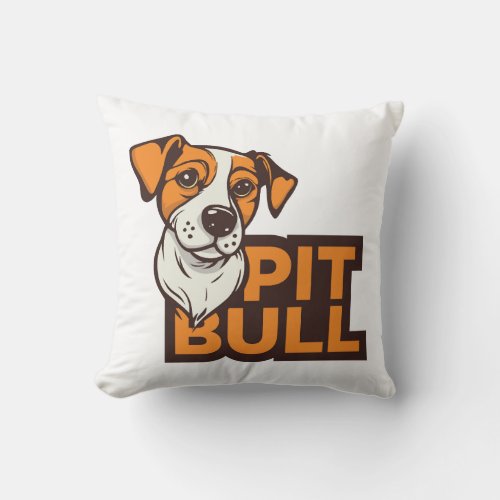 Pit Bull   Throw Pillow