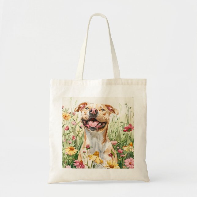 Pit Bull Tote Bag – Dog Lover Gift (Front)