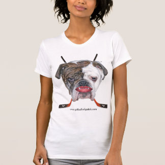 PIT BULL WITH LIPSTICK HOCKEY shirt
