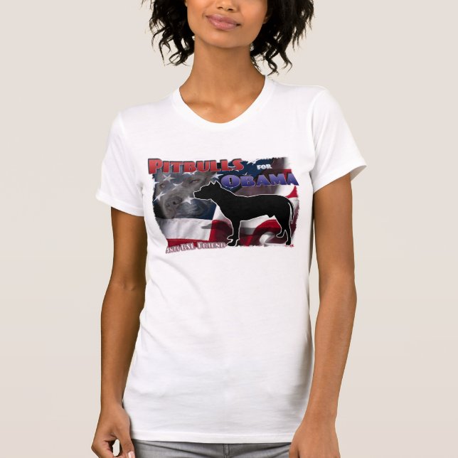 Pit Bulls for Obama, Anti-BSL Friend T-Shirt (Front)