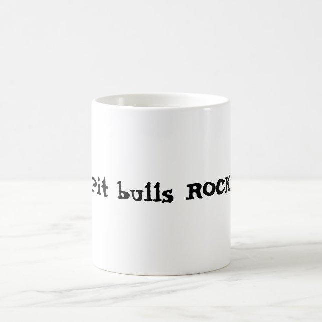 Pit bulls ROCK! Coffee Mug (Center)