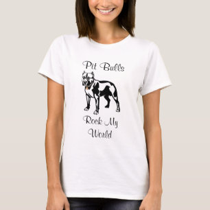 Pit Bulls Rock My World Ladies l Fitted Tee Shirt