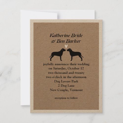 Pit Bulls Wedding Invitation