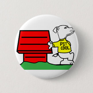 PIT COOL PIT BULL LOGO PINBACK BUTTON