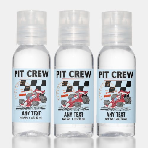 Pit Crew Birthday Party Theme Race Cars Hand Sanitizer