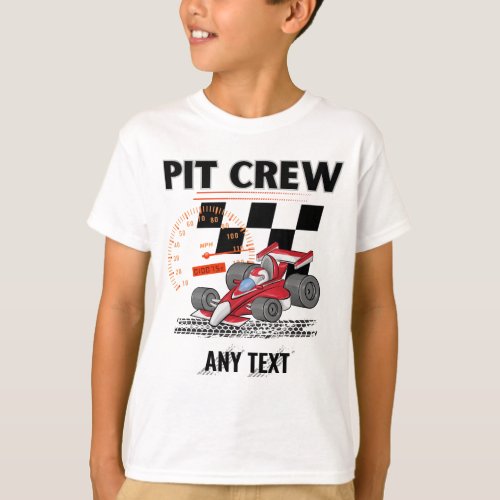 Pit Crew Birthday Party Theme Race Cars Matching T_Shirt