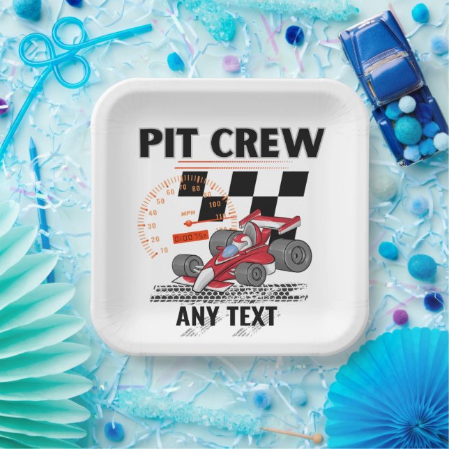 Pit Crew Birthday Party Theme Race Cars Paper Plates (Party)