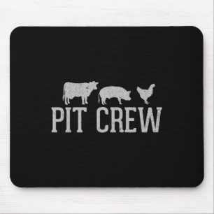 Pit Crew Cow Pig Chicken Byrbecue Cookout Grilling Mouse Pad