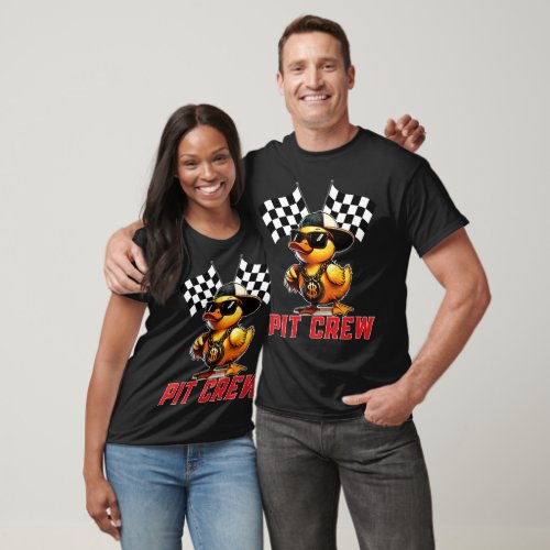 Pit Crew Duck Racing Team Hip Hop Boy Kids Bday T_Shirt