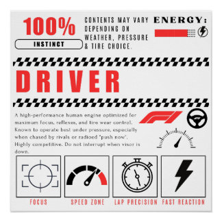 Pit Crew Power – 100% Driver Poster