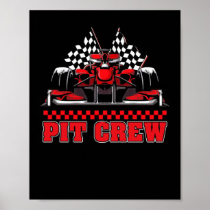 PIT CREW Race Car Poster