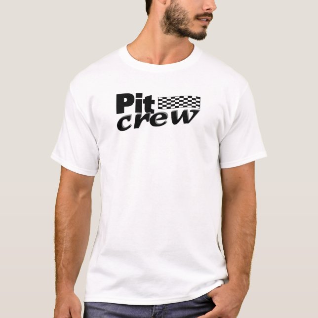 Pit Crew (Racing Flag) T-Shirt (Front)