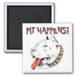 Pit Happens Funny Pit Bull Terrier Magnet at Zazzle
