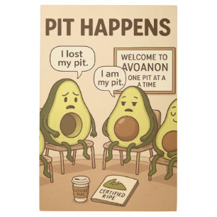 Pit Happens Metal Print