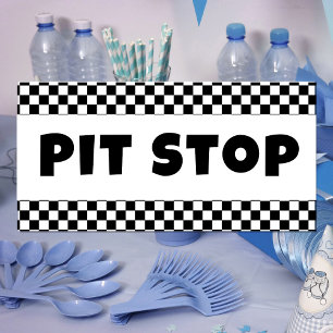 Pit Stop Party Welcome Banner   Racing Birthday 