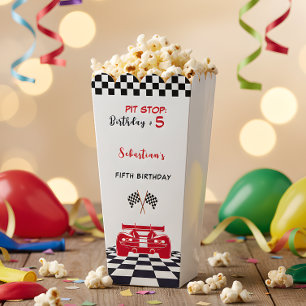 Pit stop race kids birthday favor boxes