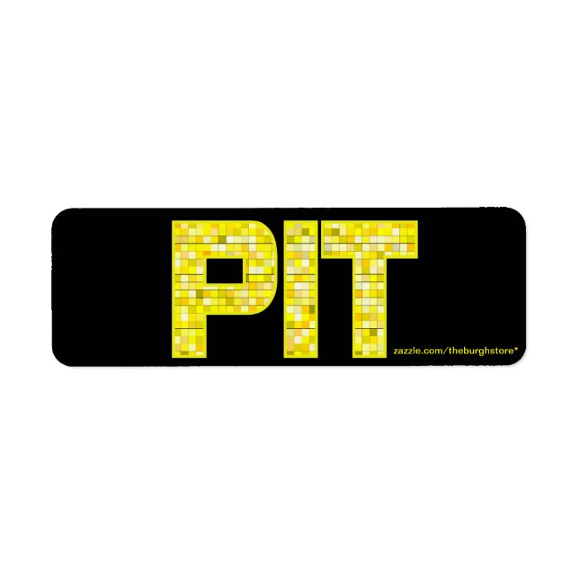 PIT Tile Return Address Stamp Label (Front)