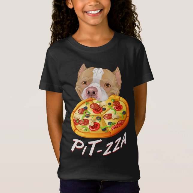 Pit-zza! Pit Bull & Pizza  T-Shirt (Front)