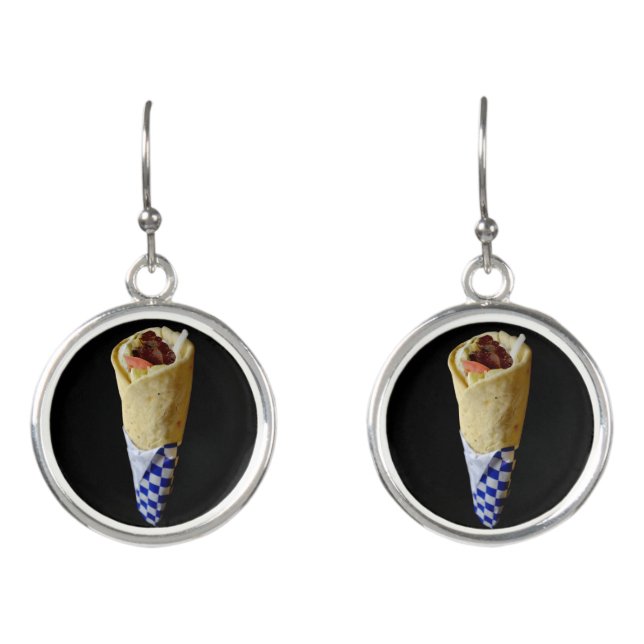 Pita Gyros Earrings (Front)