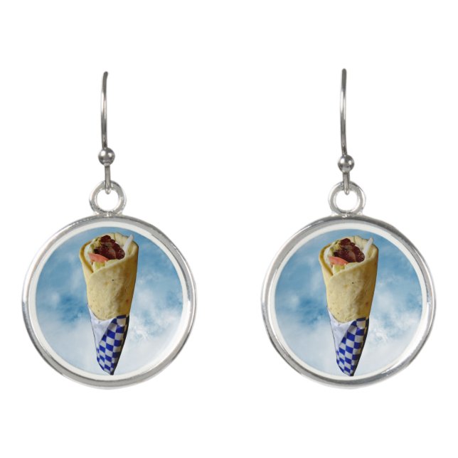 Pita Gyros Earrings (Front)