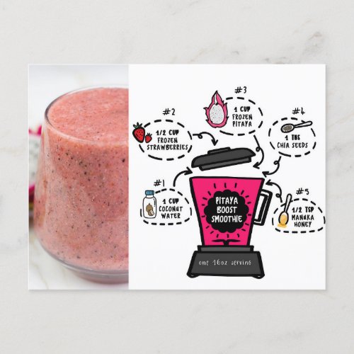 pitaya boost smoothie recipe postcard