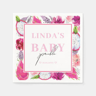 Pitaya Dragon Fruit Personalized Baby Sprinkle Napkins